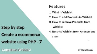 Step by step create an eCommerce website using PHP - Part 7 ( Complete Wishlist)