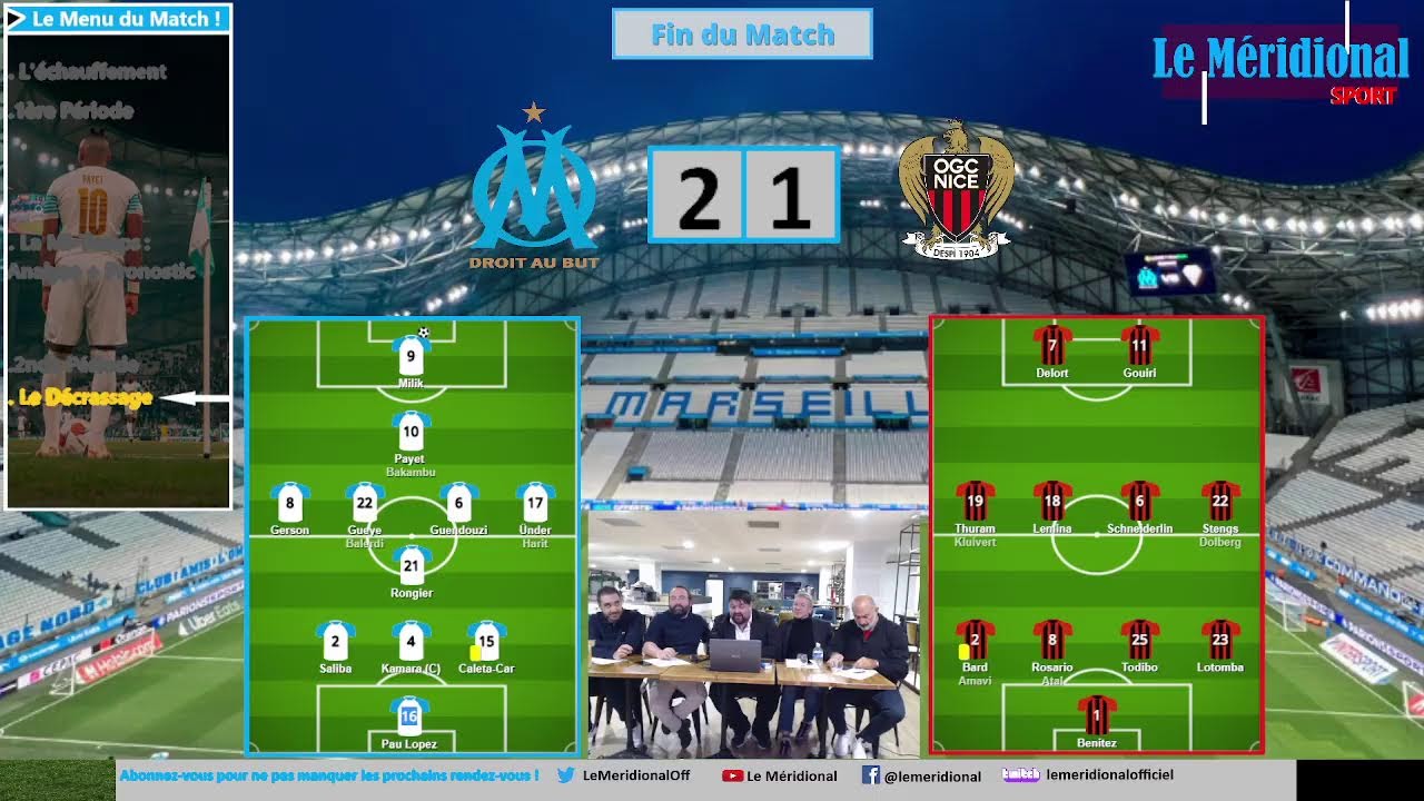 🚨 OM-OGC Nice en direct du Quanta Café : le live commenté du Méridional / 29ème journée de Ligue 1