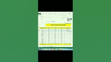 How to Use of Auto Sum Formula in Excel.#Excel#Tips#Tricks