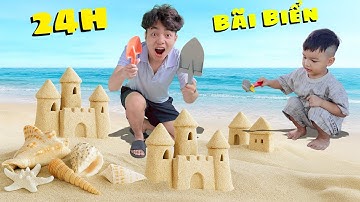 Thắng Tê Tê Thử Thách 24h Xây Ngôi Nhà Bằng Cát ở Ngoài Bờ  Biển