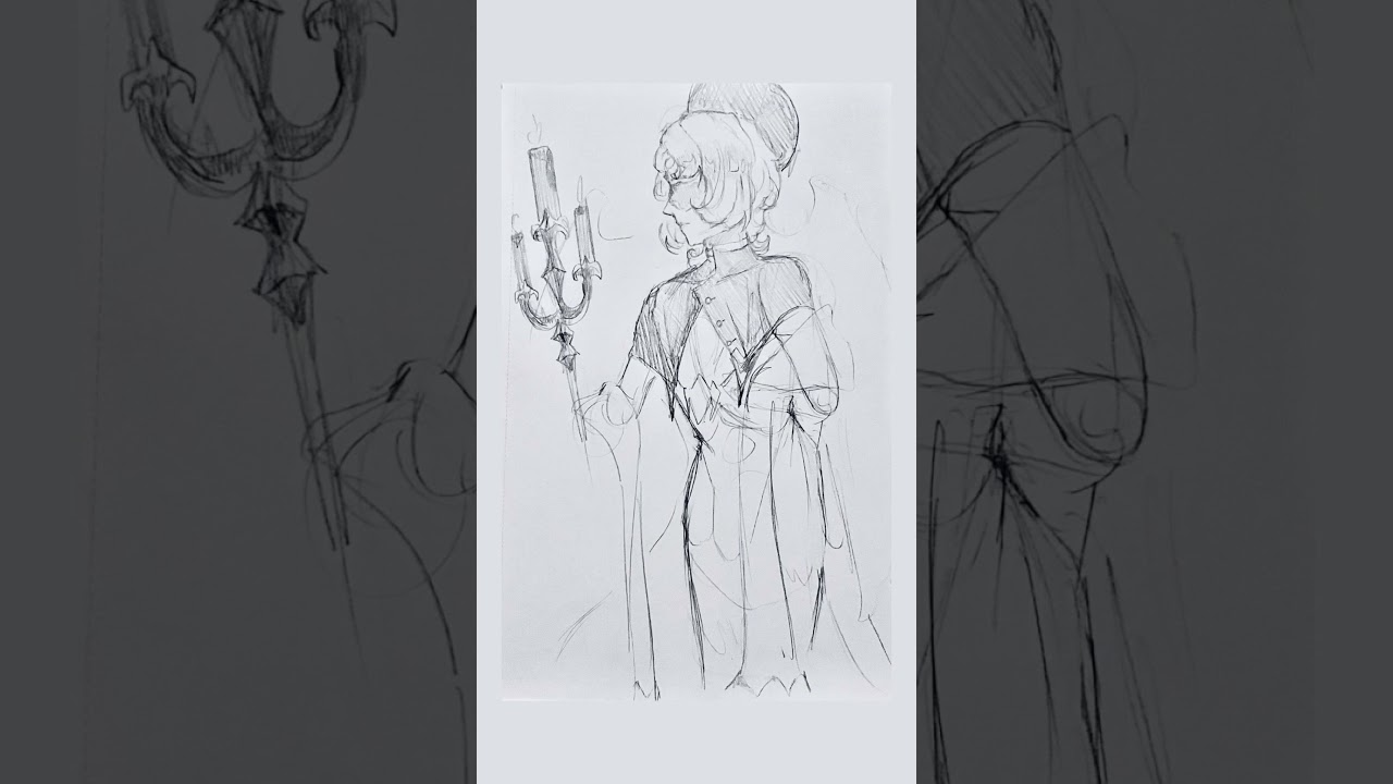 Sketch vs Final - Doughael 🤍 