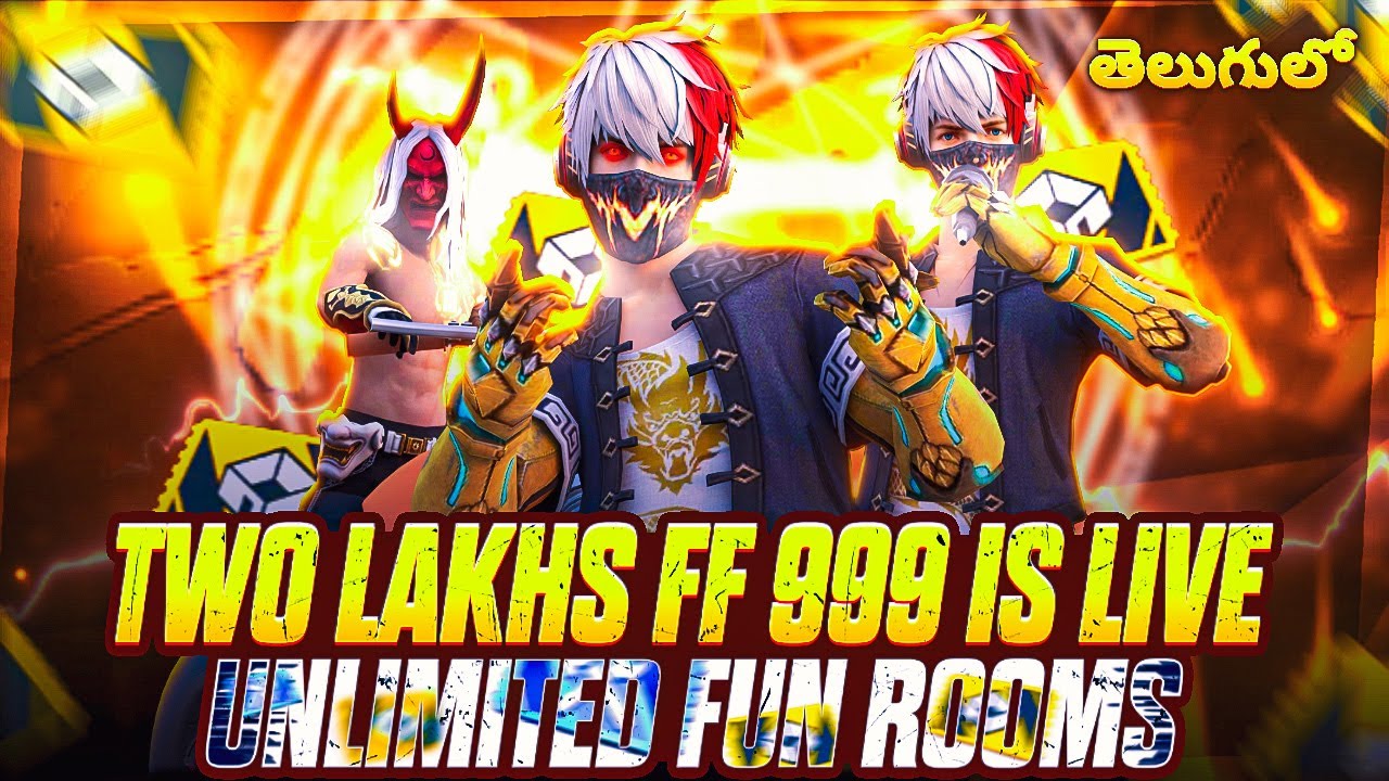 FREE FIRE LIVE IN TELUGU// UNLIMITED FUN ROOMS IN TELUGU - YouTube