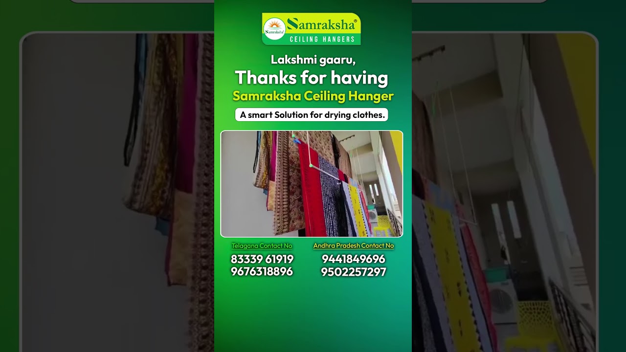 Cloth drying ceiling hanger|Samraksha cloth drying ceiling hanger|Ceiling hanger|Roof hanger