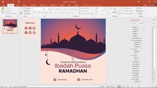 Demo membuat desain Ramadhan dengan cepat menggunakan Powerpoint screenshot 5
