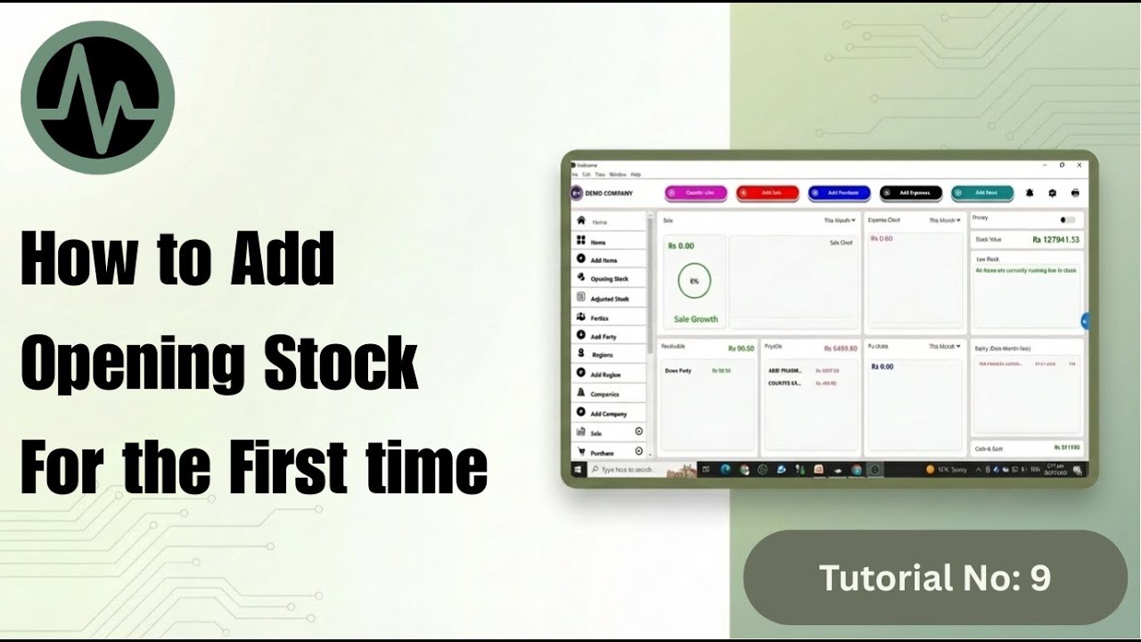 Pulse Add 9 How to Add Opening Stock In Pulse For the First time - YouTube
