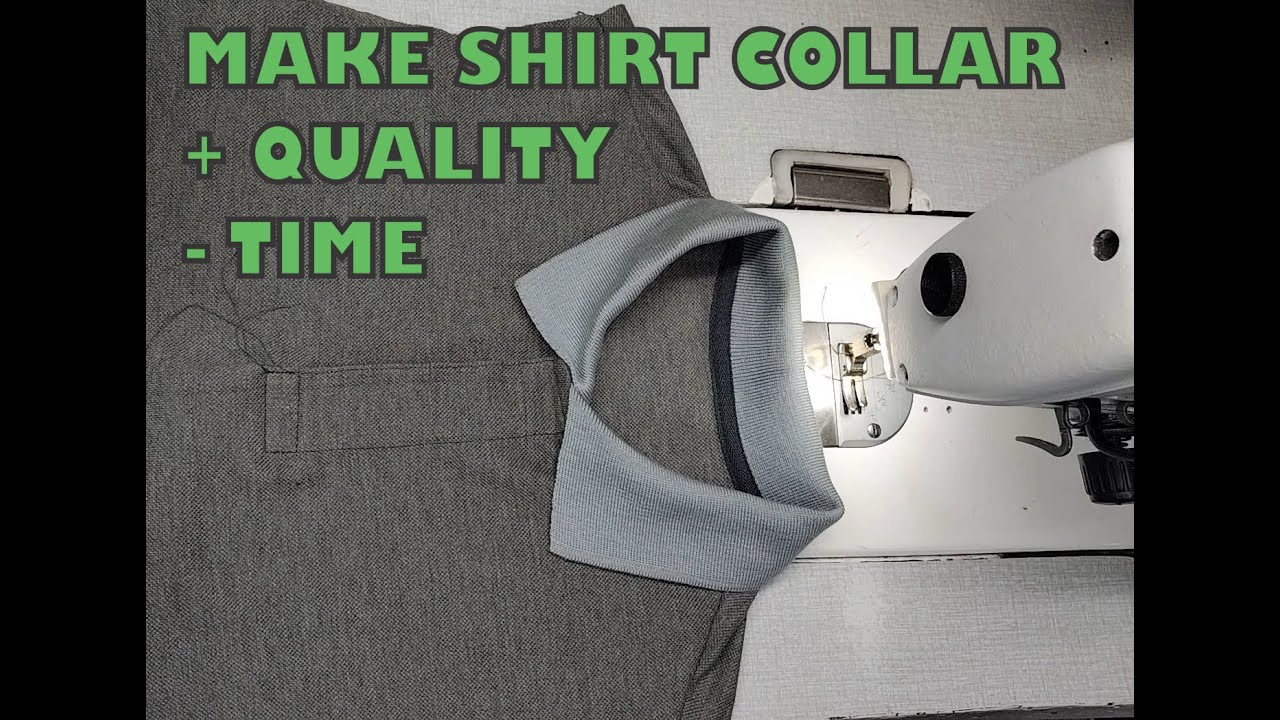 how to make a polo shirt front and collar, /Como hacer pechera y cuello de camiseta tipo polo