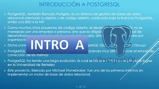 Introducción a PostgreSQL