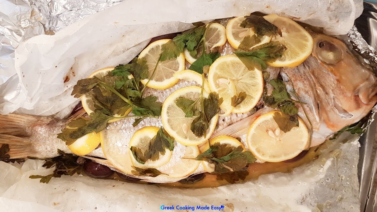 Fish in a Parcel Greek Style - Ψάρι Πακέτο στη Λαδόκολλα | Greek Cooking Made Easy