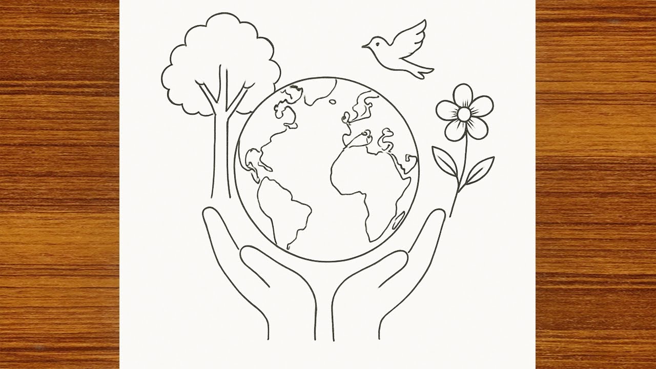 How to Draw Save Earth Concept | Easy Drawing for Beginners