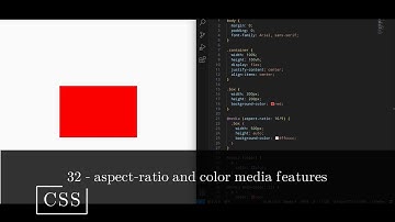 CSS 32 💻 aspect-ratio and color media features