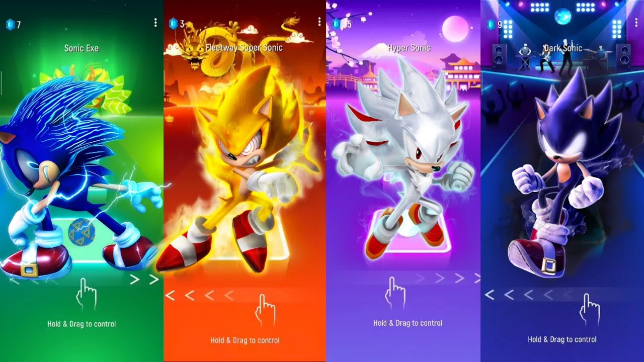 Sonic vs Knuckles vs Super Sonic vs Sonic Exe