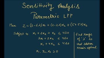 Parametric LPP |  Sensitivity Analysis |  C parameter | Part 1/2