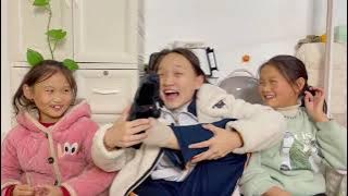 三个女儿玩对对对挑战，无论说什么，只能回答对对对，太搞笑了！vlog日常