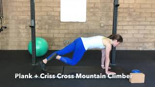 Plank + Criss Cross Mountain Climber