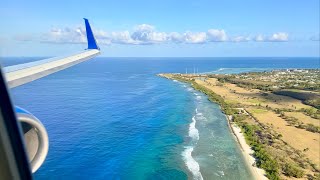 Landing in Saipan from Guam | United Airlines 737-800