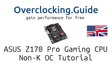 ASUS Z170 Pro Gaming Skylake non-K CPU Overclocking G4400, i3-6100, i5-6400, i5-6500 english