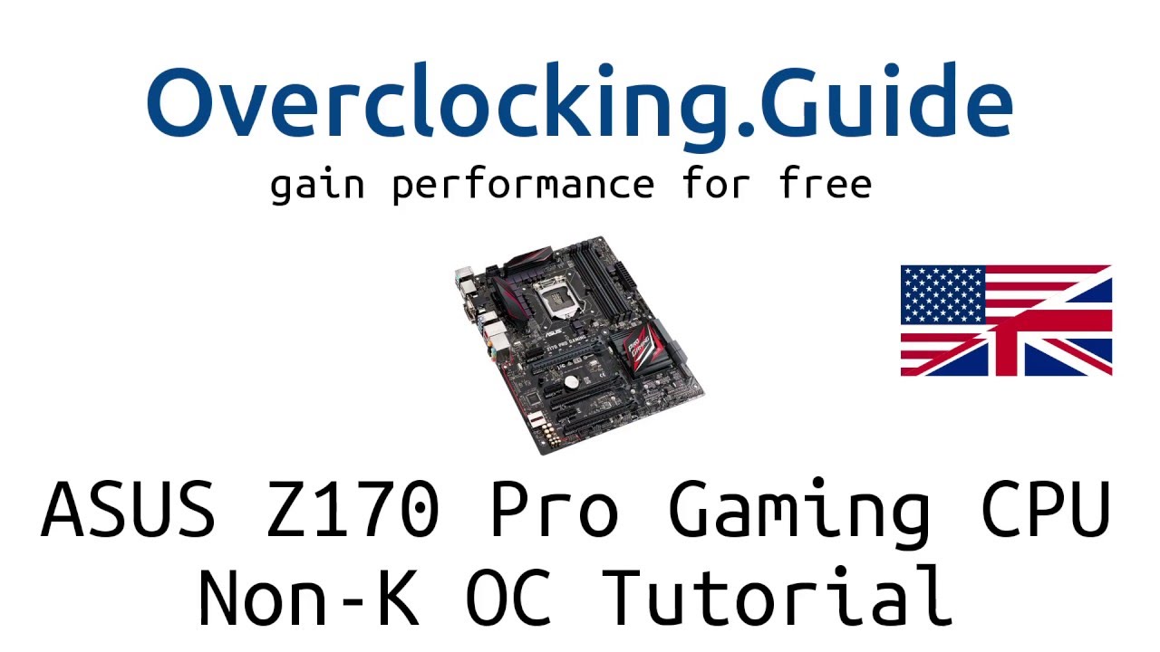 ASUS Z170 Pro Gaming Skylake non-K CPU Overclocking G4400, i3-6100,  i5-6400, i5-6500 english