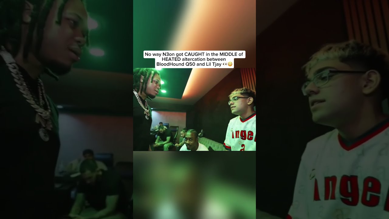No Way N3on Got CAUGHT In The MIDDLE Of HEATED Altercation Between BloodHound Q50 And Lil Tjay 