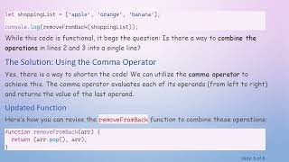 How to Shorten JavaScript Code with the Comma Operator