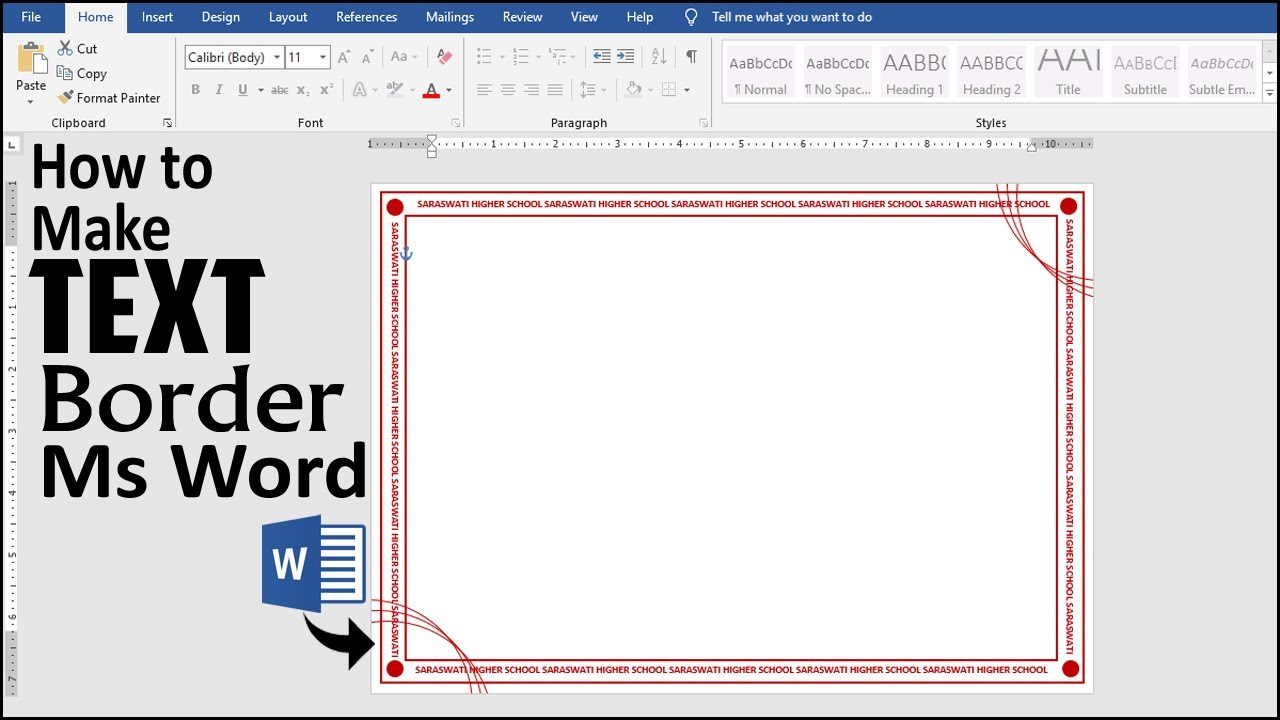 how do i create a custom border in word