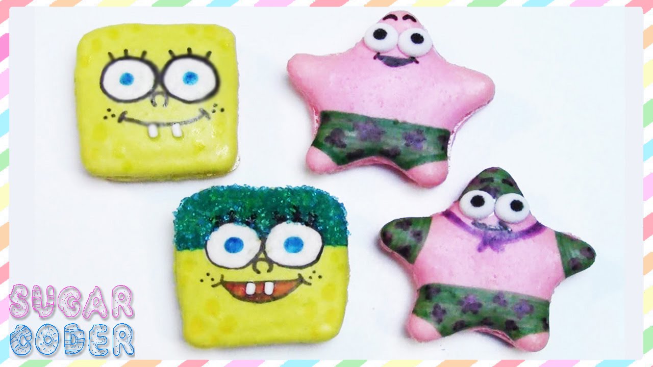 SPONGEBOB MACARONS COOKIES | SPONGE OUT OF WATER DESSERT IDEAS