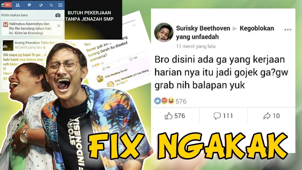 Kumpulan Status Facebook Lucu Bikin Ngakak Youtube