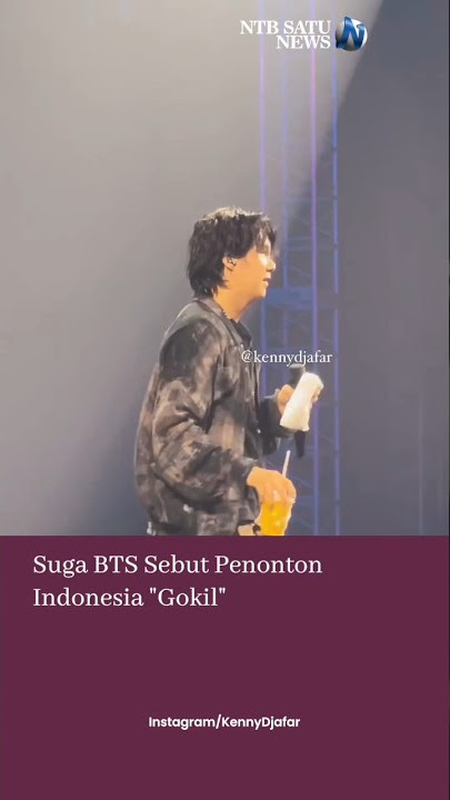 Saat Suga BTS sebut penonton Indonesia 