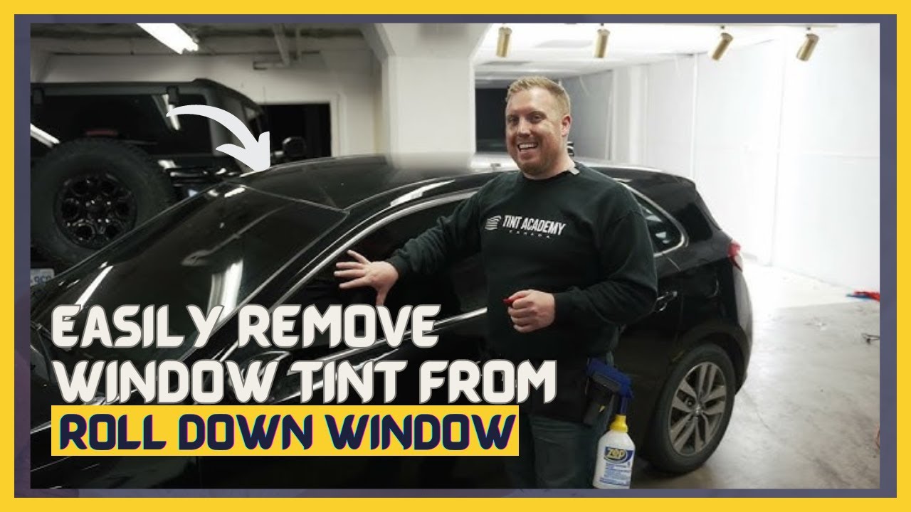 How to EASILY remove window tint from roll down window? Window Tint ...