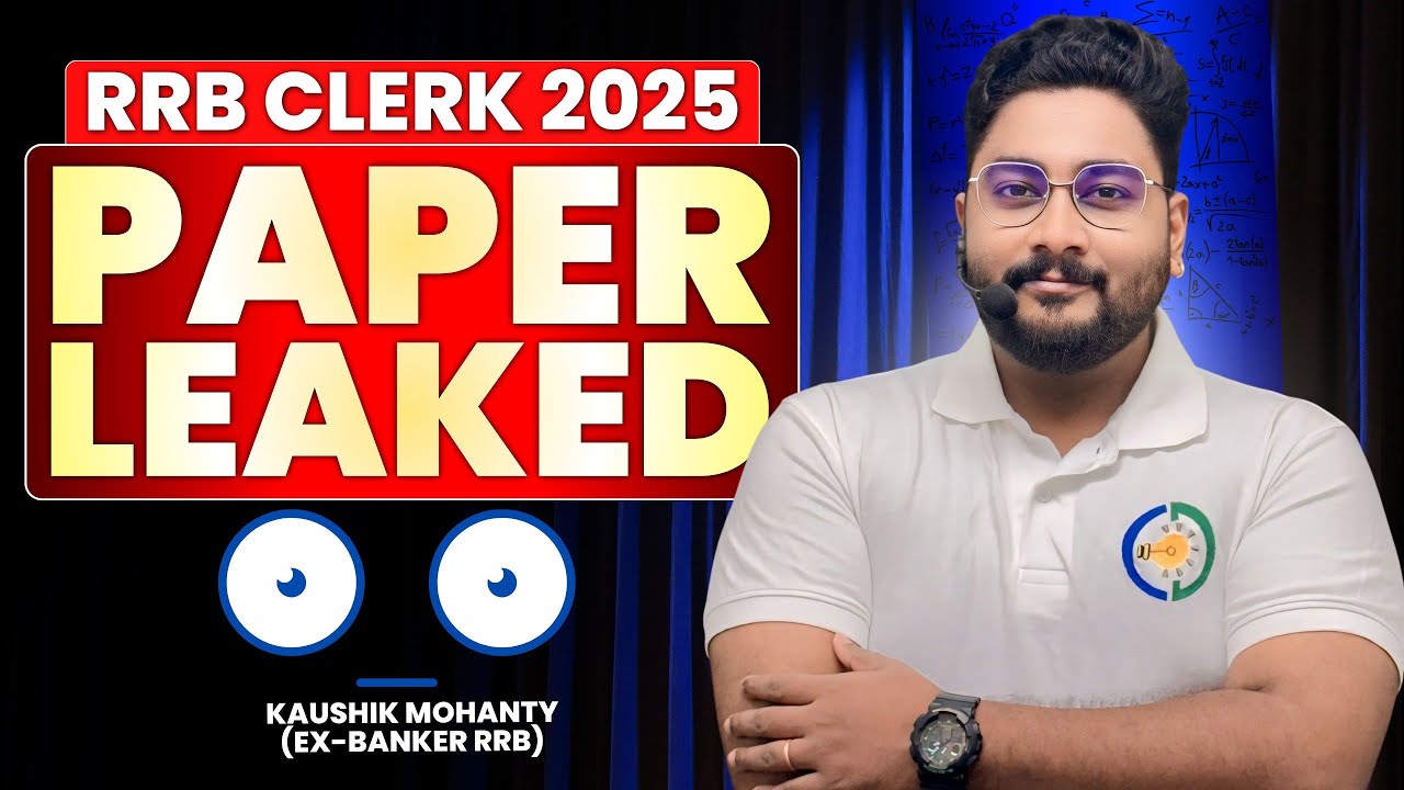 ⭐️⭐️⭐️ RRB Clerk 2025 Exact Exam Paper Before Real Exam By Kaushik Mohanty || Career Definer ||