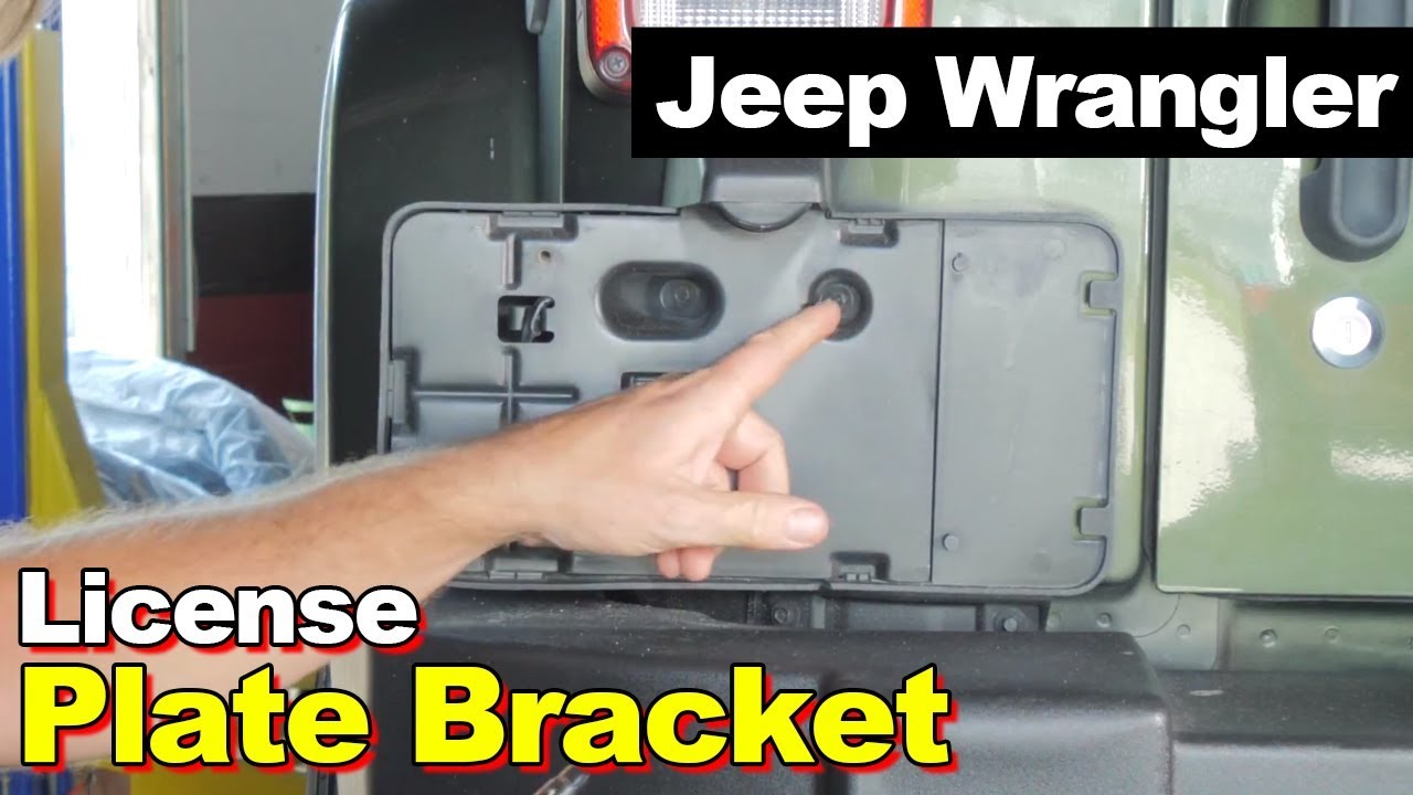 2007-2016 Jeep Wrangler Rear License Plate Holder with Light - YouTube