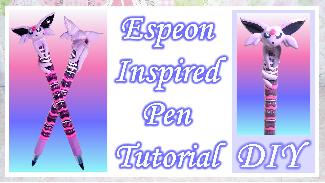 Espeon Inspired Pen Tutorial: Polymer Clay DIY