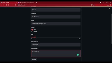 Registration Form using Streamlit