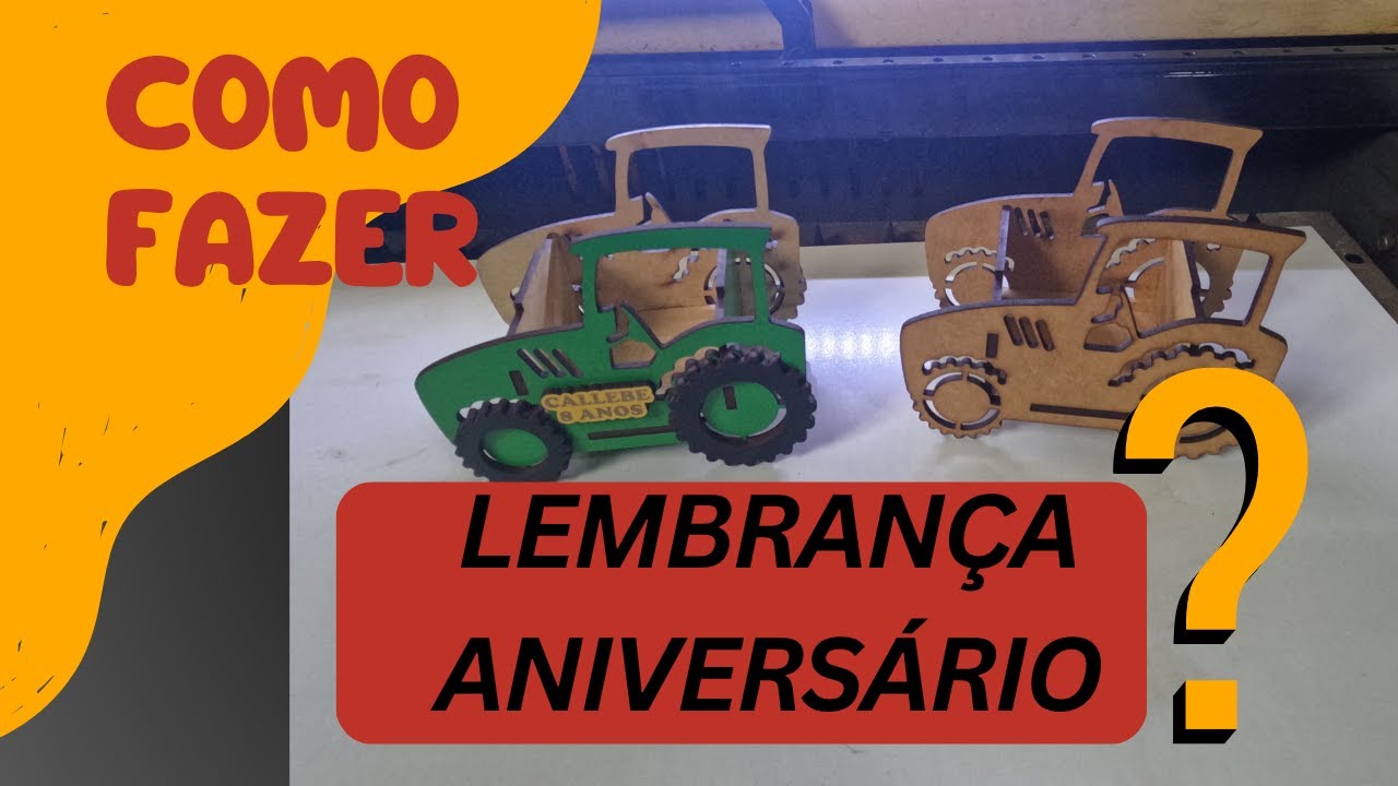 Como Fazer Lembranças de Aniversário em MDF 3mm | Corte a Laser Passo a Passo