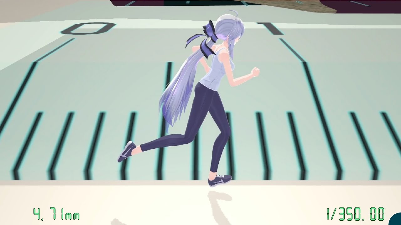 ハクさんが走りながら縮むだけ - MMD Shrink Run