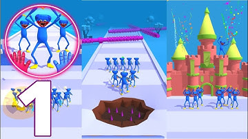 Poppy Huggy Run: It’s playtime - Gameplay Walkthrough Part 1 - Tutorial (iOS, Android)