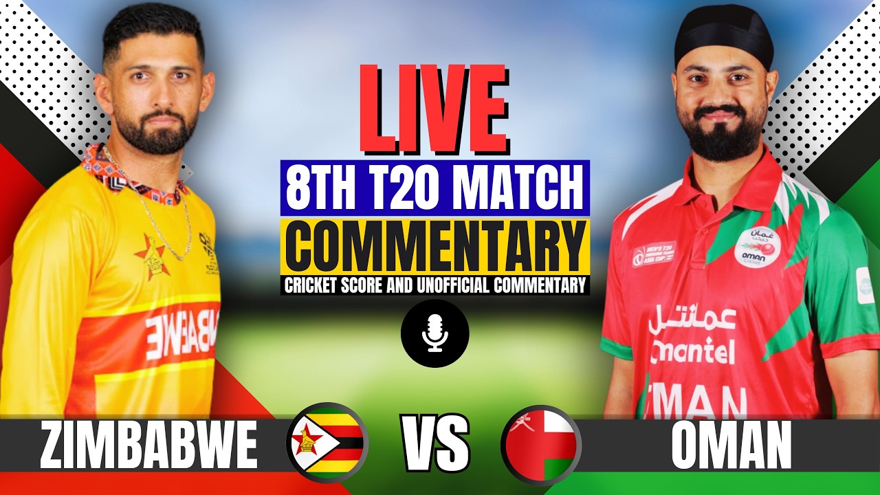 Live: Zimbabwe vs Omanj| 8th T20 | T20 World Cup Analysis & Commentary | Oma vs Zim Match Today