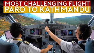 Cockpit Flight Challenge  Paro to Kathmandu over Himalayas