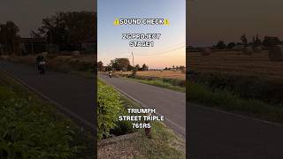 Sound check Triumph Street Triple 765RS Exhaust zg project stage 1 pure sound