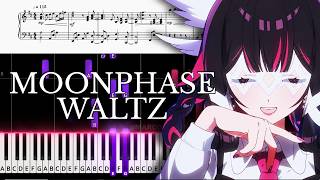 Moonphase Waltz / C!naH x HoYoFair【Piano Tutorial SHEET + MIDI】#genshinimpact