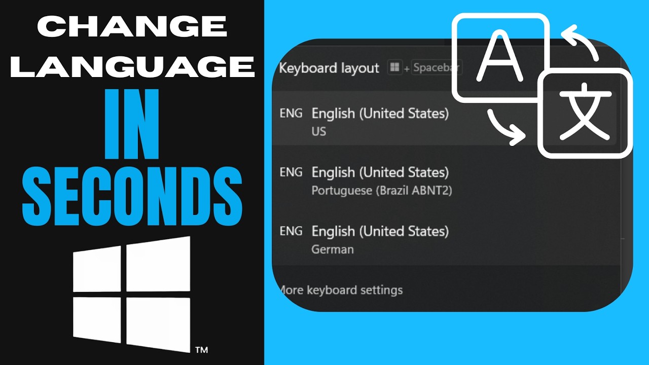 How to Change Keyboard Language in Windows 11/10 (Quick & Easy!) - YouTube