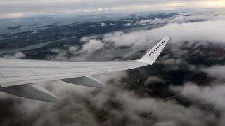 Onboard Ryanair Boeing 737-800Wl Stunning Take Off Oslo Torp