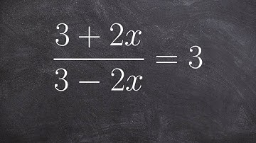 Tutorial-Solve a proportion when the variable is in denominator and numerator ex 16, (3+2x)/(3–2x)=3