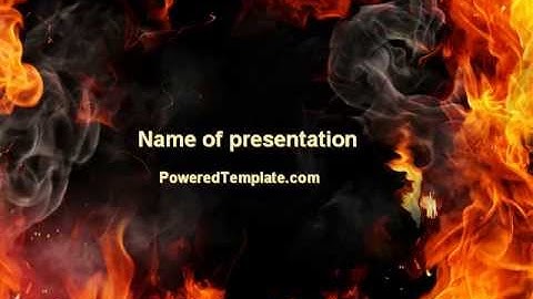 Forks Of Flame PowerPoint Template by PoweredTemplate.com
