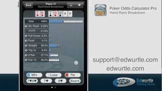 Poker odds calculator pro training series: hand rank breakdown, covers
all aspects of the breakdown stat. including dive down, win/lose/tie
filters...