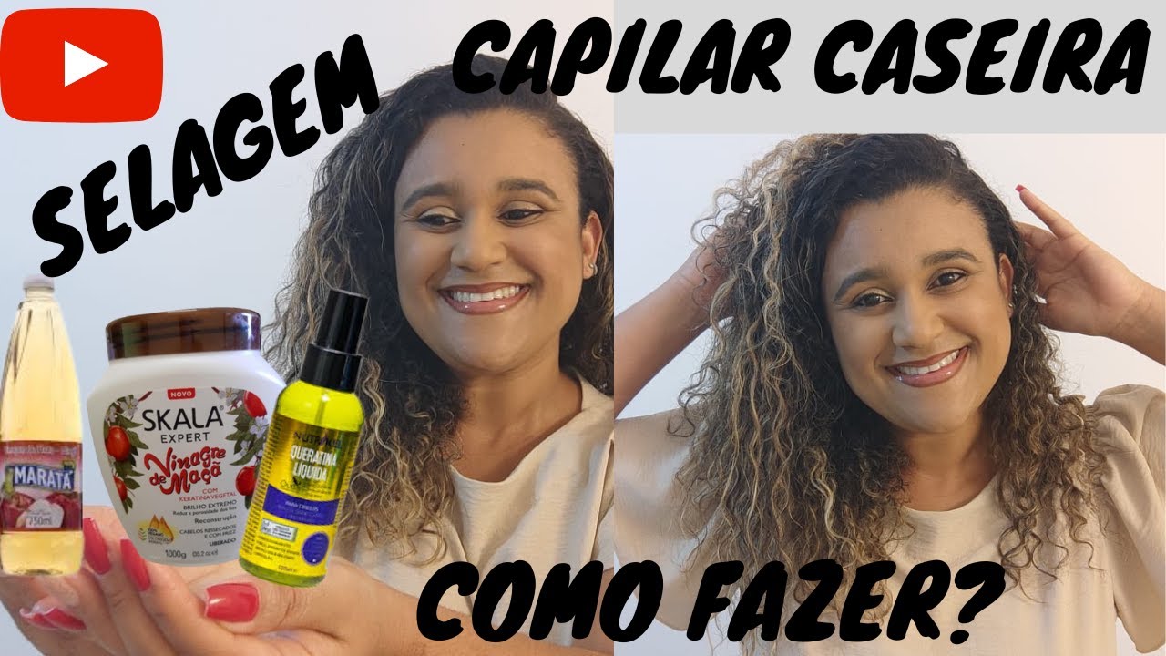 SELAGEM CAPILAR CASEIRA COM VINAGRE DE MAÇÃ, COMO FAZER EM CASA? - YouTube