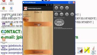 Restaurant Table OrderSystem | ANDROID PROJECT