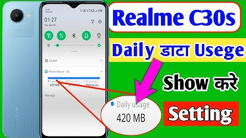 Realme C30s me Daily Data Used notification kaise on kare | how to show daily use data in Realme c30