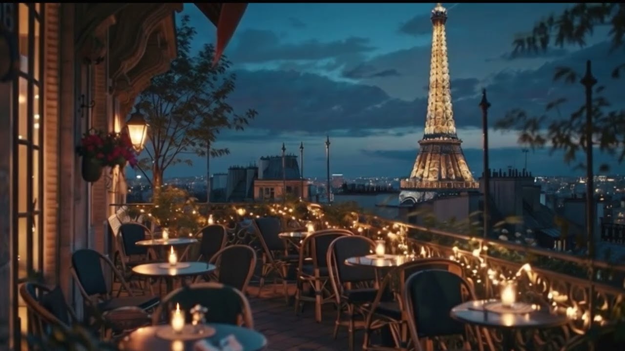 Midnight Blues in Paris. Blue Hour Over the City of Light