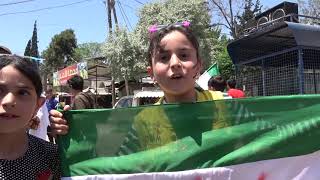 مظاهرةحاشدة في ادلب رفضاً لانتخابات الاسد