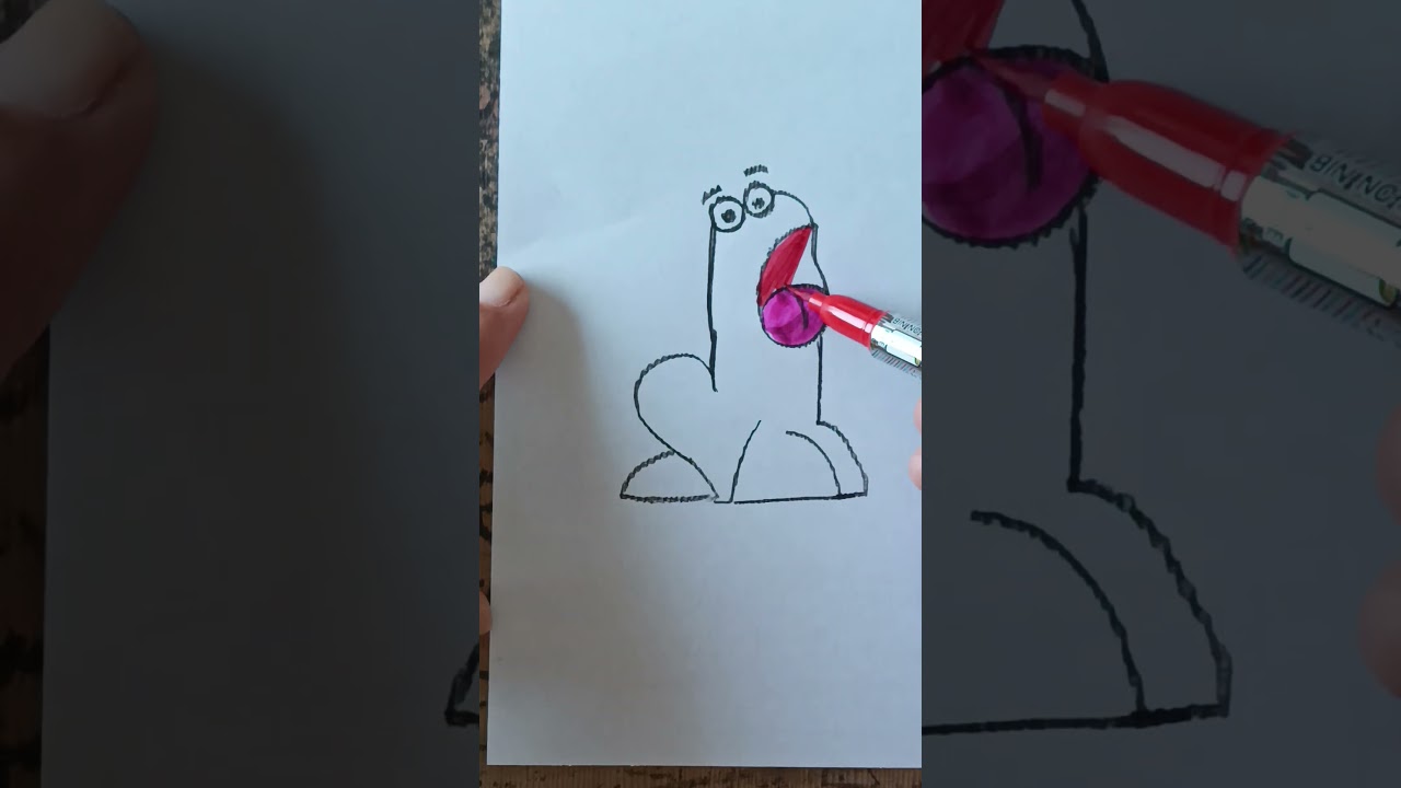 how to draw beautiful and easy frog drawing with 1